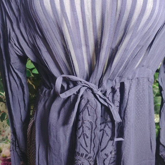 APRIL CORNELL DARK BLUE DRESS M - Picture 3 of 9